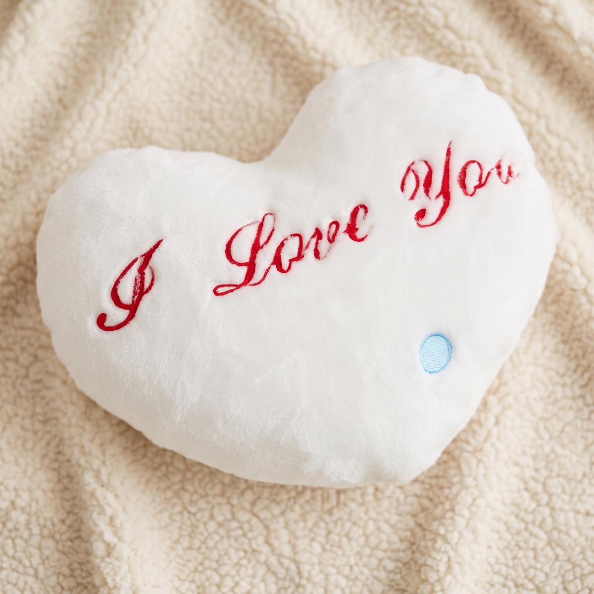 Hart knuffelkussen I Love You