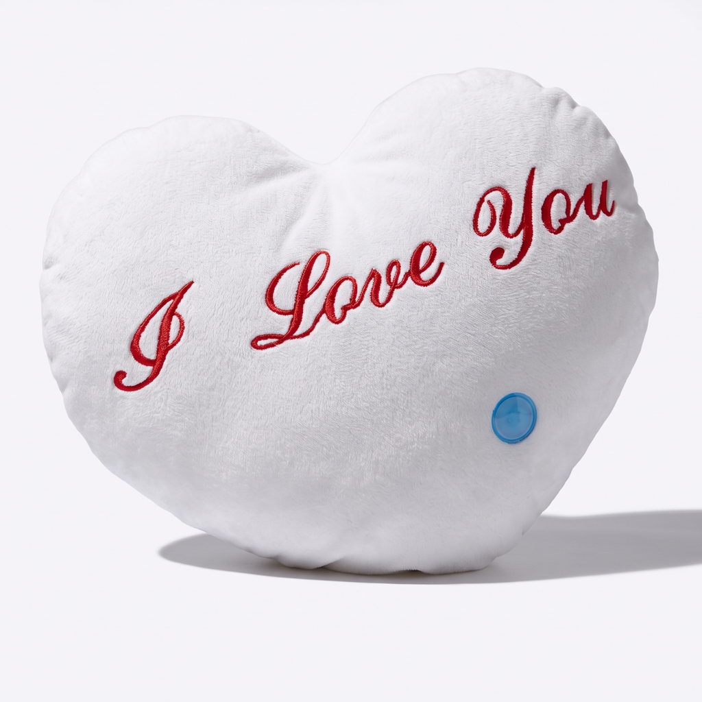 Hart knuffelkussen I Love You