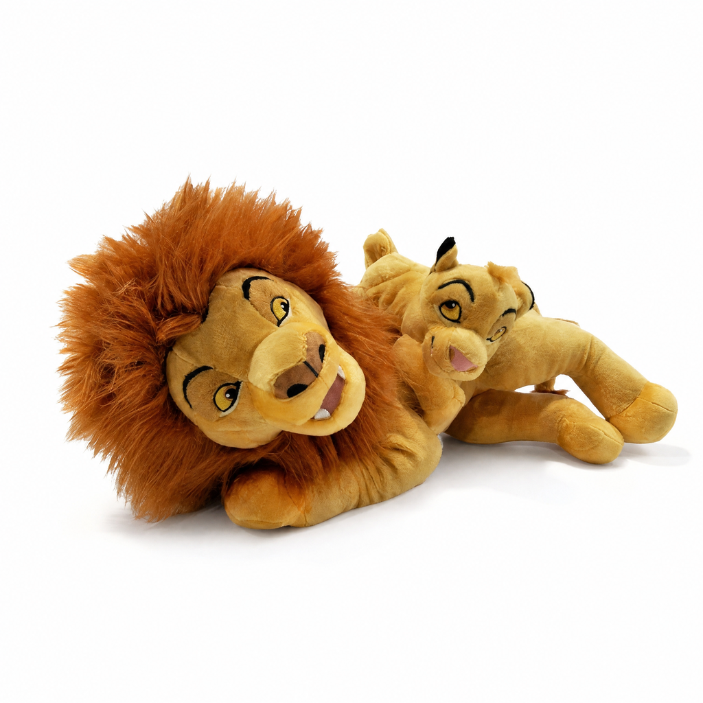 Duo knuffels De Leeuwenkoning Mufasa en Simba