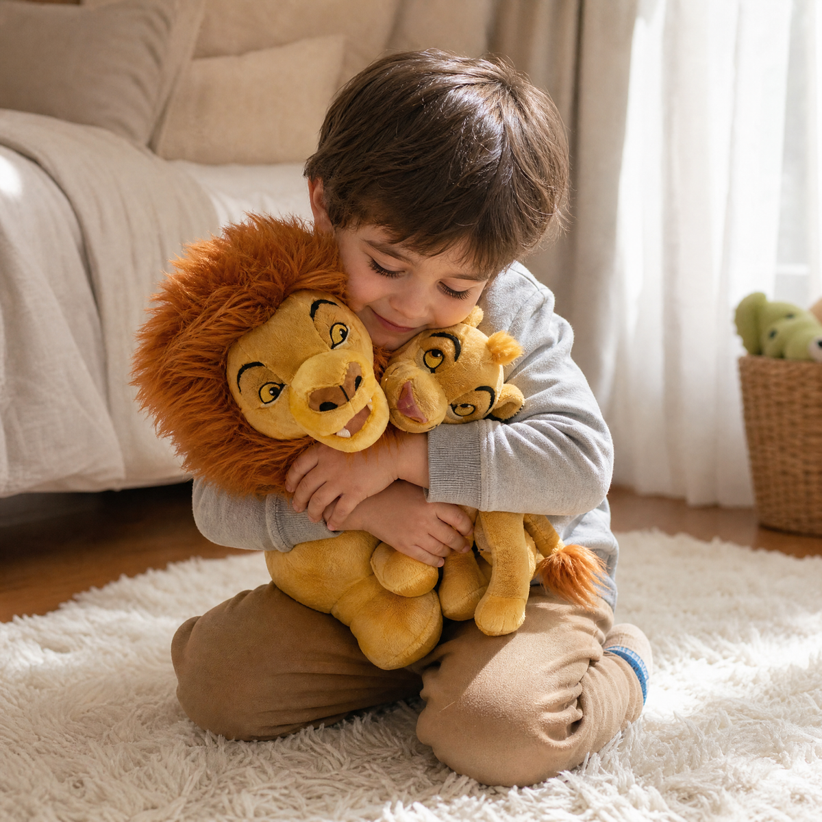 Duo knuffels De Leeuwenkoning Mufasa en Simba