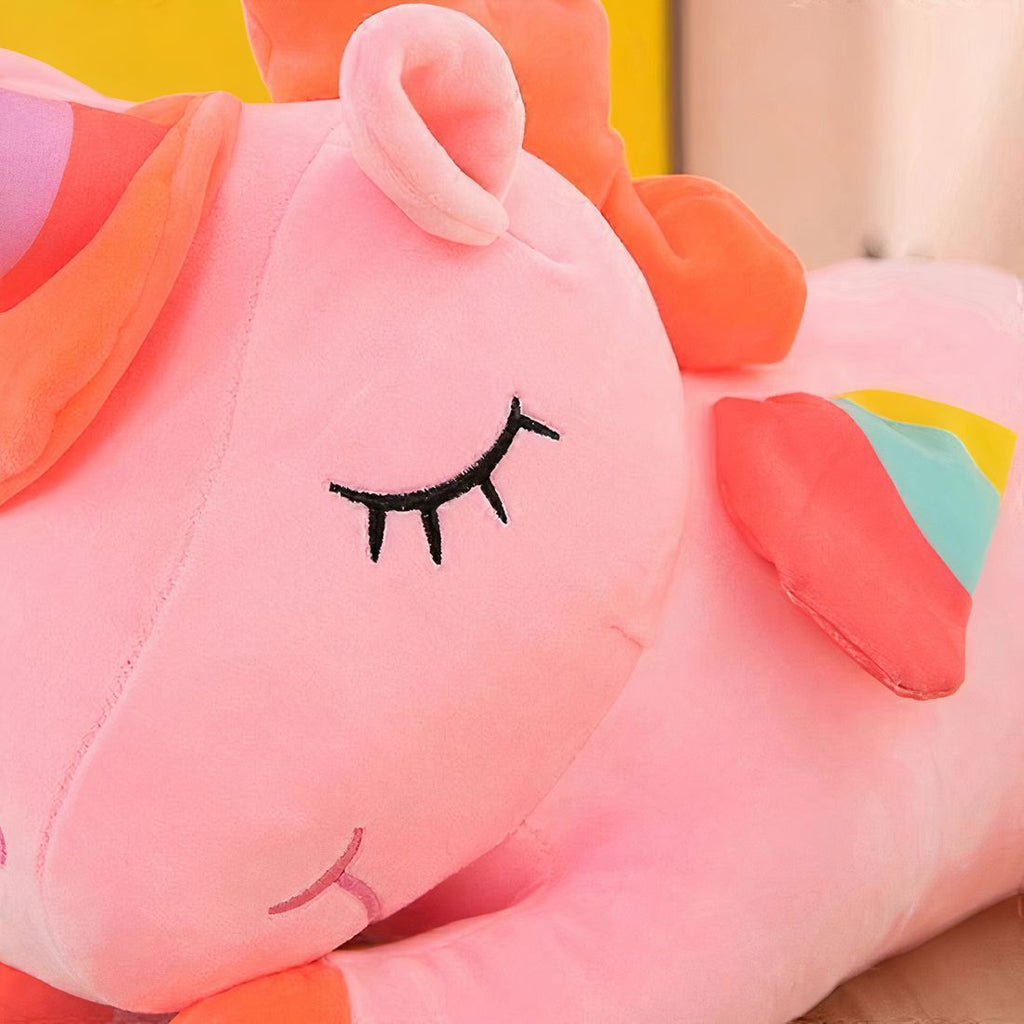 Liggende eenhoorn knuffel voor kinderen