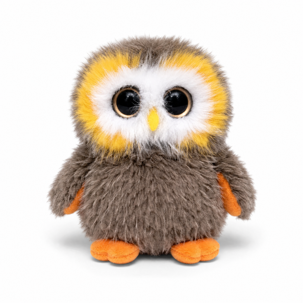 Donzige uil knuffel met grote ogen
