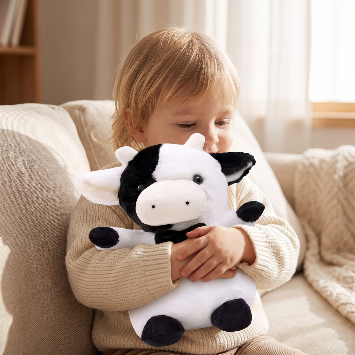 Gentleman koe knuffel met vlinderstrik Plushie Planet
