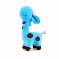 Zachte blauwe giraf knuffel