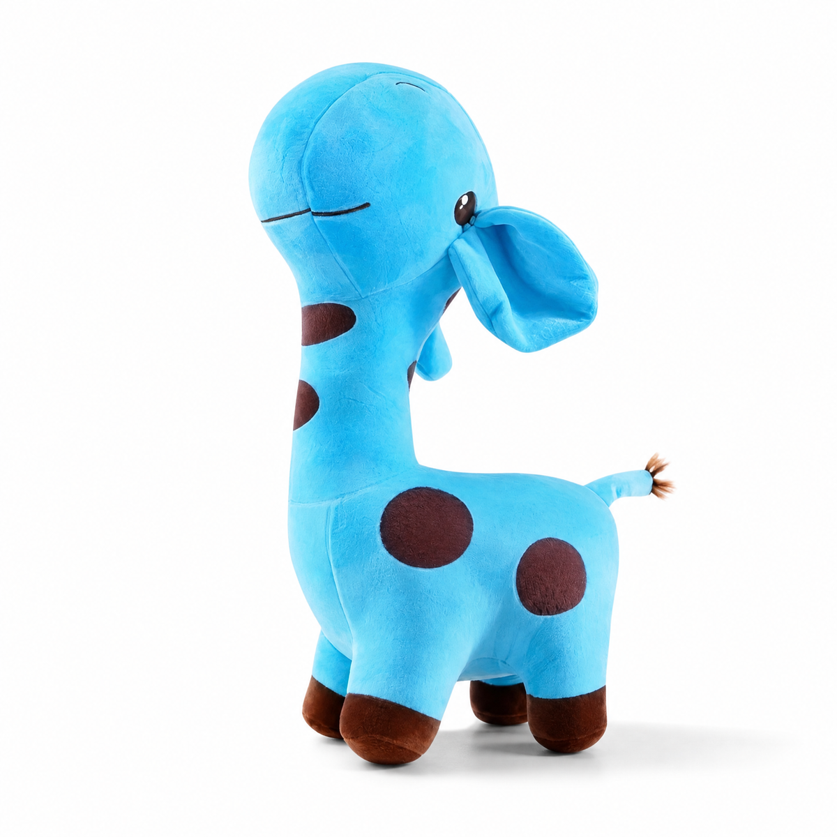 Zachte blauwe giraf knuffel