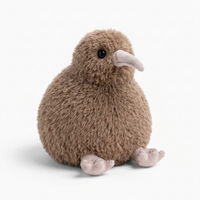 Realistische grijze kiwi vogel knuffel
