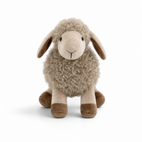 Grijze katoenen schaap knuffel