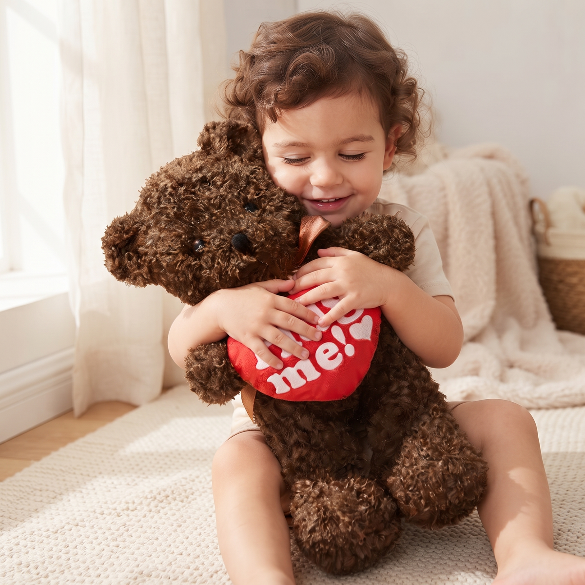 Grote beer knuffel met hart Hug Me