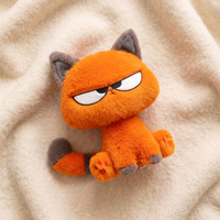 Kawaii oranje chagrijnige kat knuffel