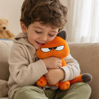Kawaii oranje chagrijnige kat knuffel