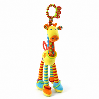 Giraf rammelaar knuffel met ring