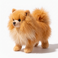 Realistische langharige reebruine keeshond knuffel