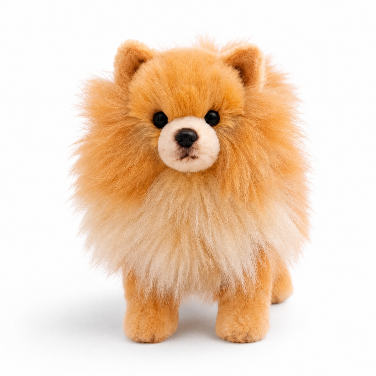 Realistische langharige reebruine keeshond knuffel