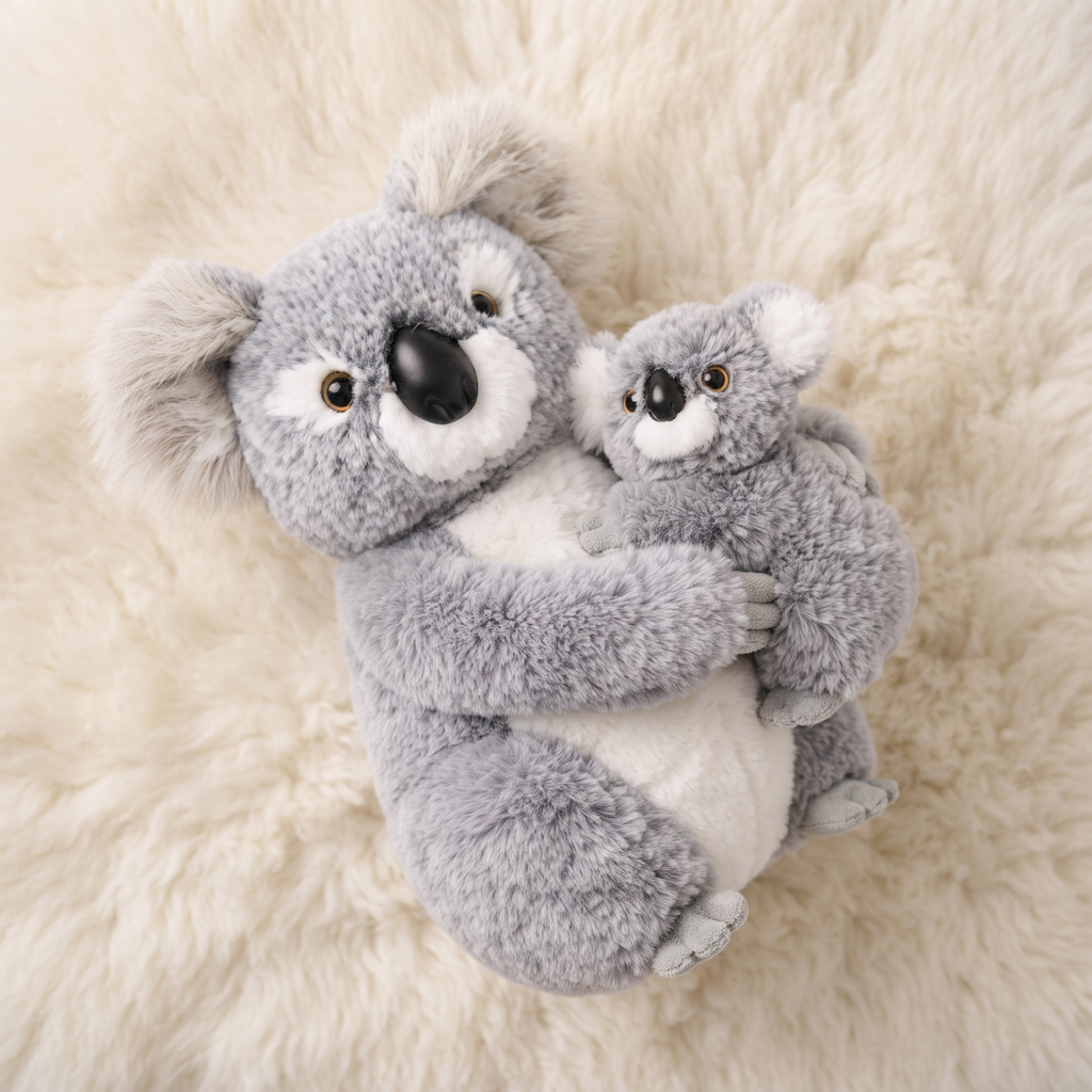 Koala knuffel met baby knuffelduo