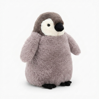 Grijs-paars pinguïn knuffelkussen
