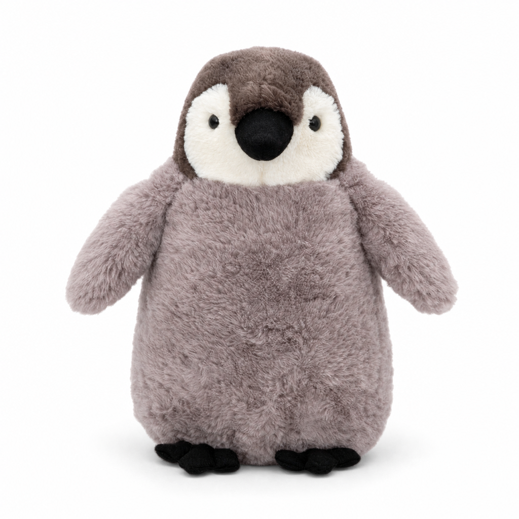 Grijs-paars pinguïn knuffelkussen