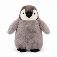 Grijs-paars pinguïn knuffelkussen