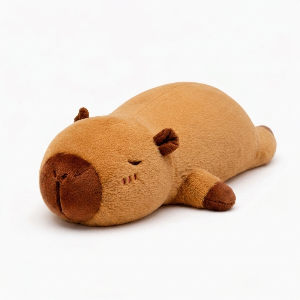 Zacht liggend capybara knuffelkussen