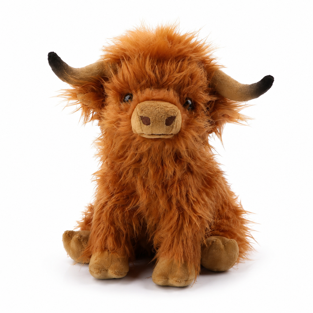 Langharige Schotse hooglander koe knuffel Plushie Planet