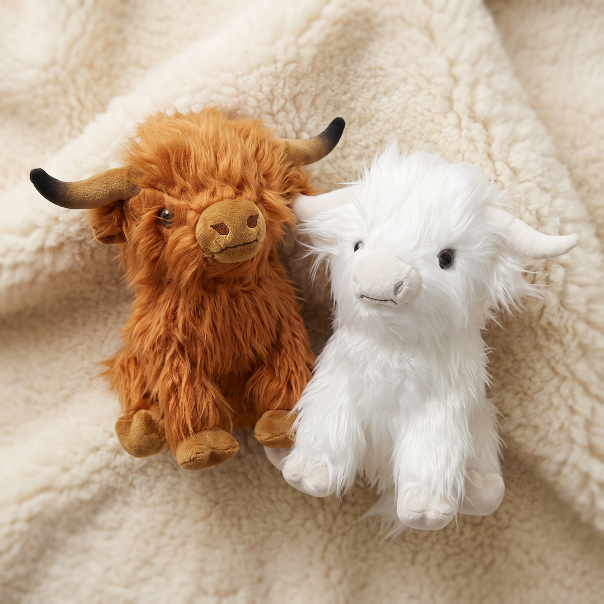 Langharige Schotse hooglander koe knuffel Plushie Planet