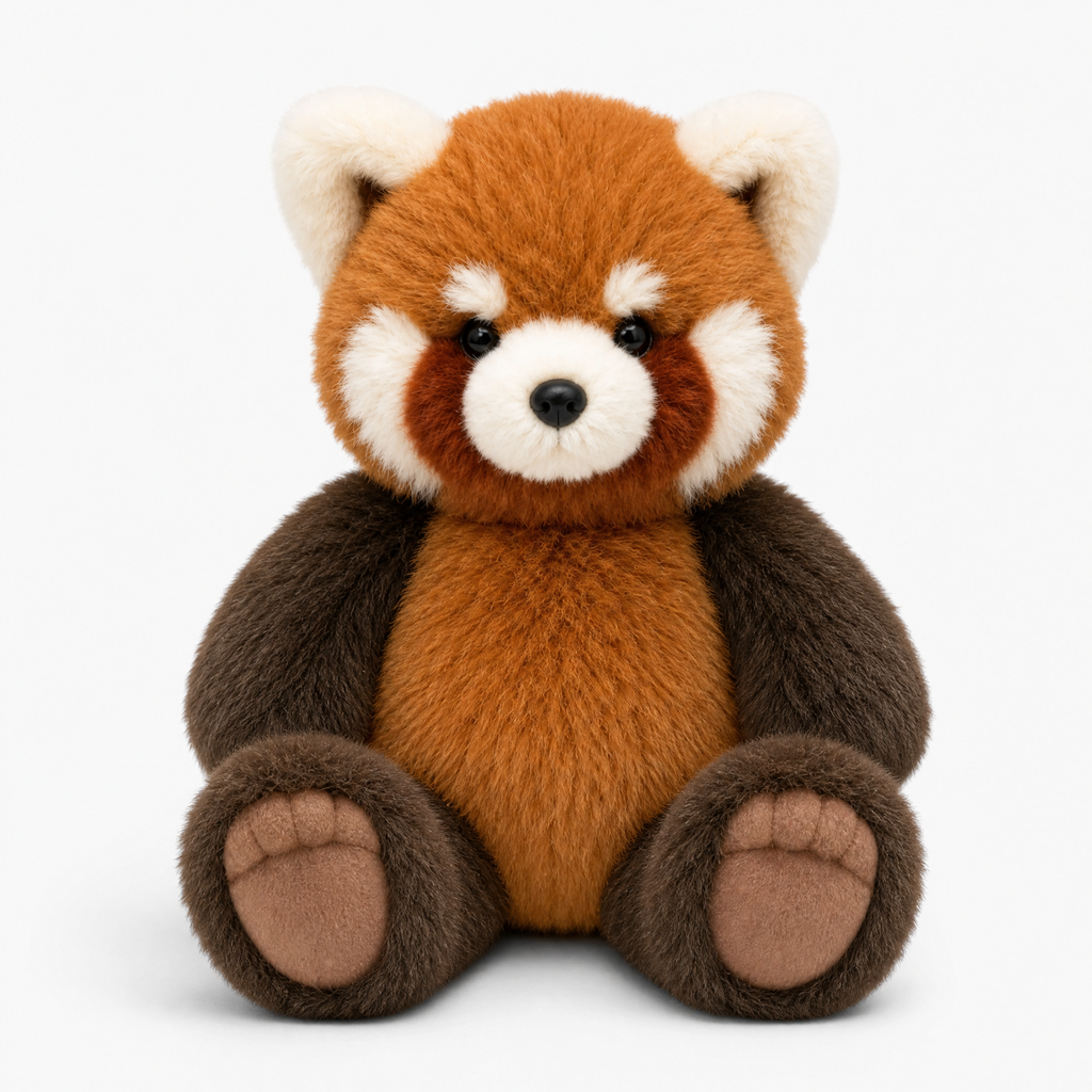 Realistische staande rode panda knuffel