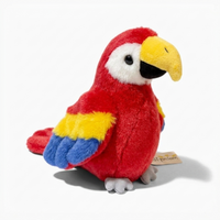 Magnetische papegaai knuffel voor op de schouder