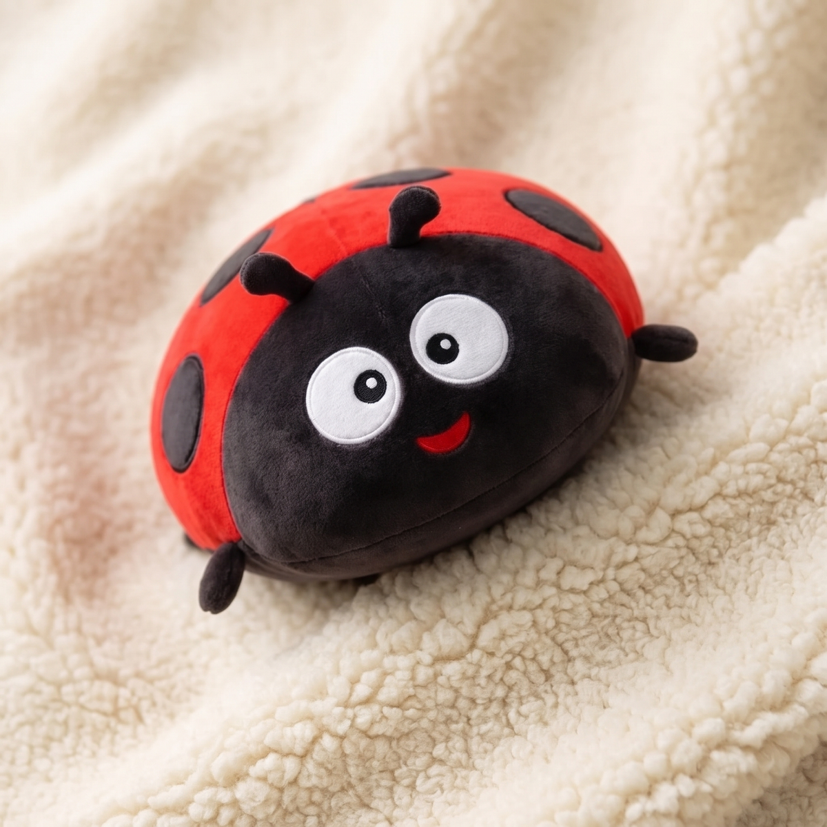 Rood-zwart gestippeld lieveheersbeestje knuffel