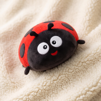 Rood-zwart gestippeld lieveheersbeestje knuffel
