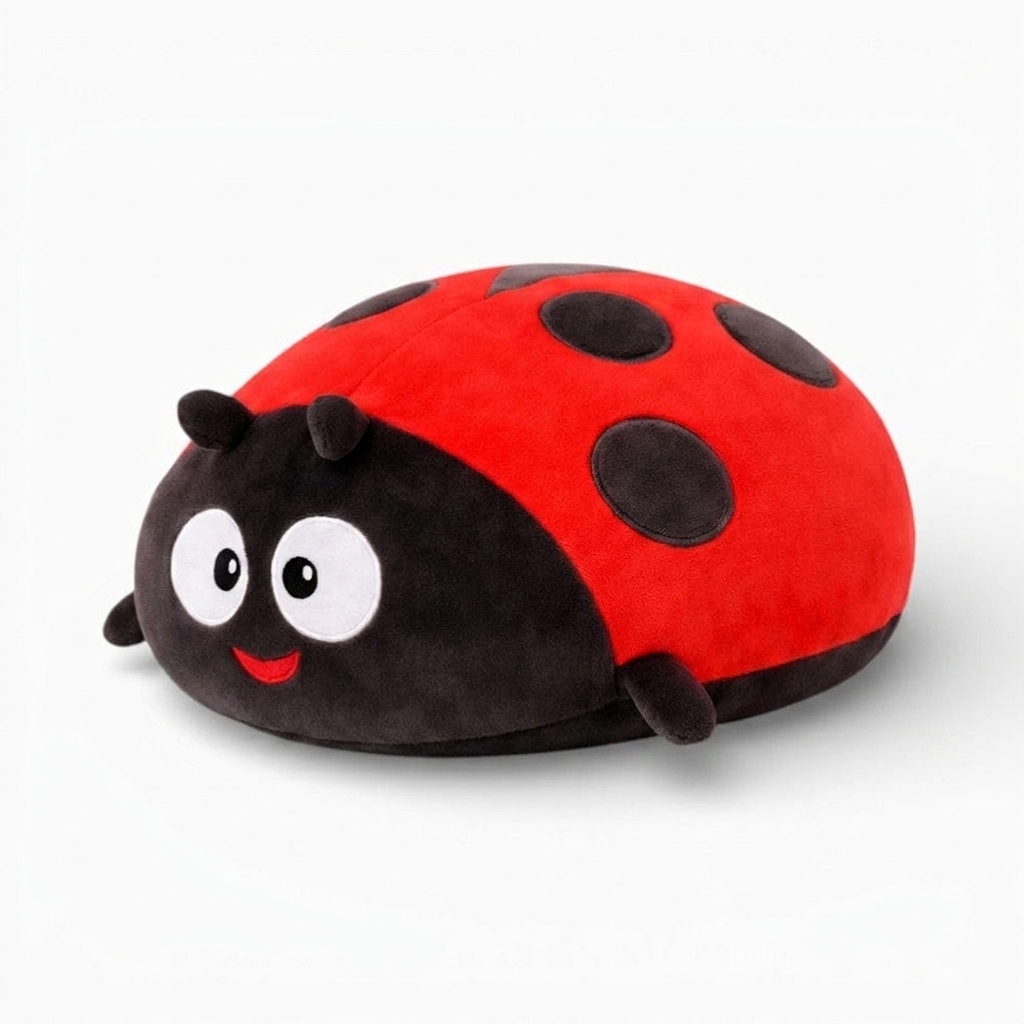 Rood-zwart gestippeld lieveheersbeestje knuffel
