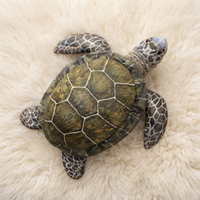Realistische grijze zeeschildpad knuffel