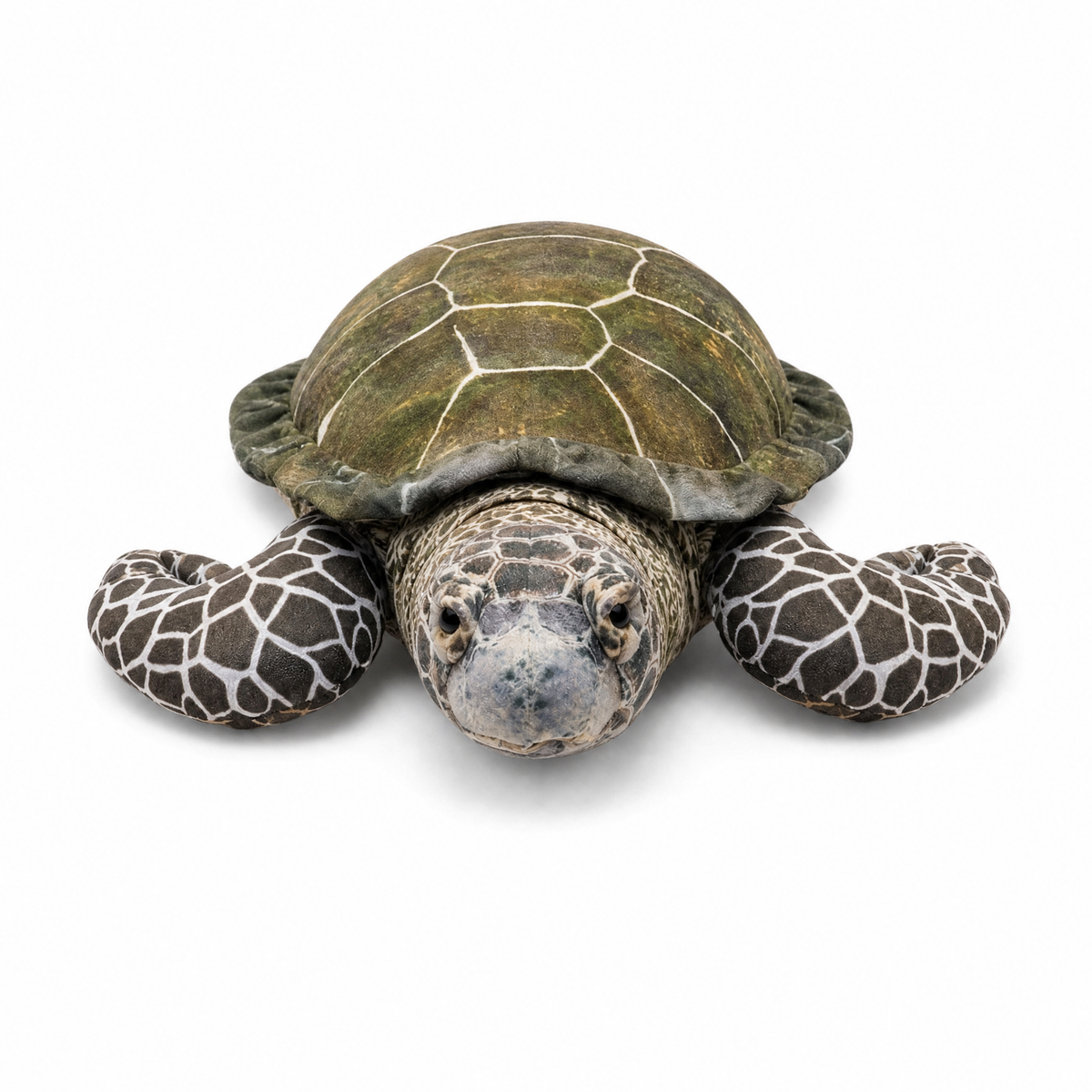 Realistische grijze zeeschildpad knuffel