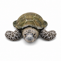 Realistische grijze zeeschildpad knuffel
