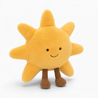 Lachende zon knuffel van zacht fluweel