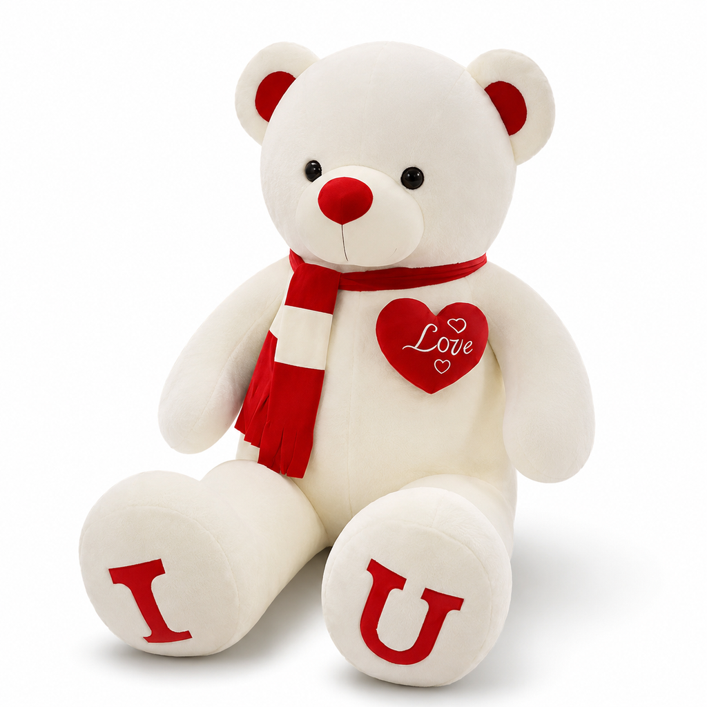 Reusachtige beer knuffel I Love U