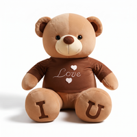 Reusachtige beer knuffel met T-shirt Love