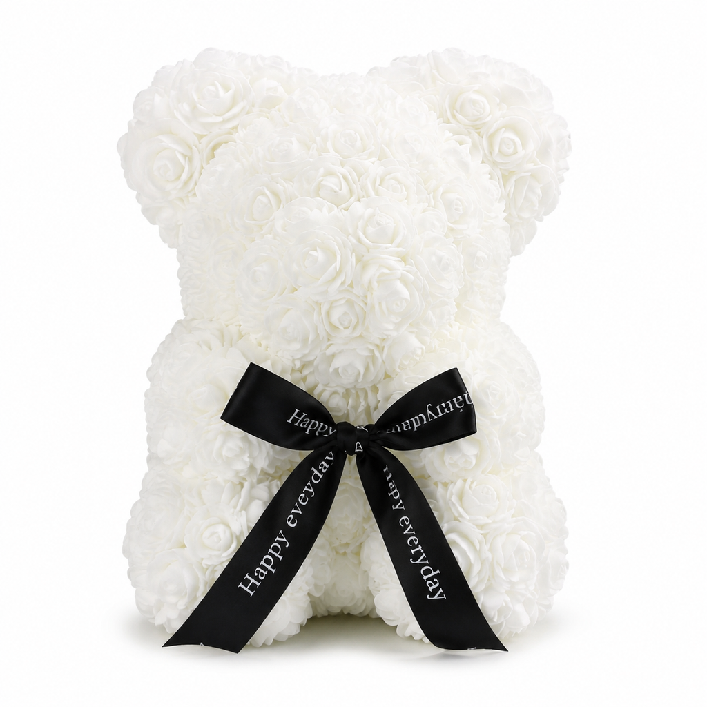Rozenbeer knuffel met strik Valentijnsdag