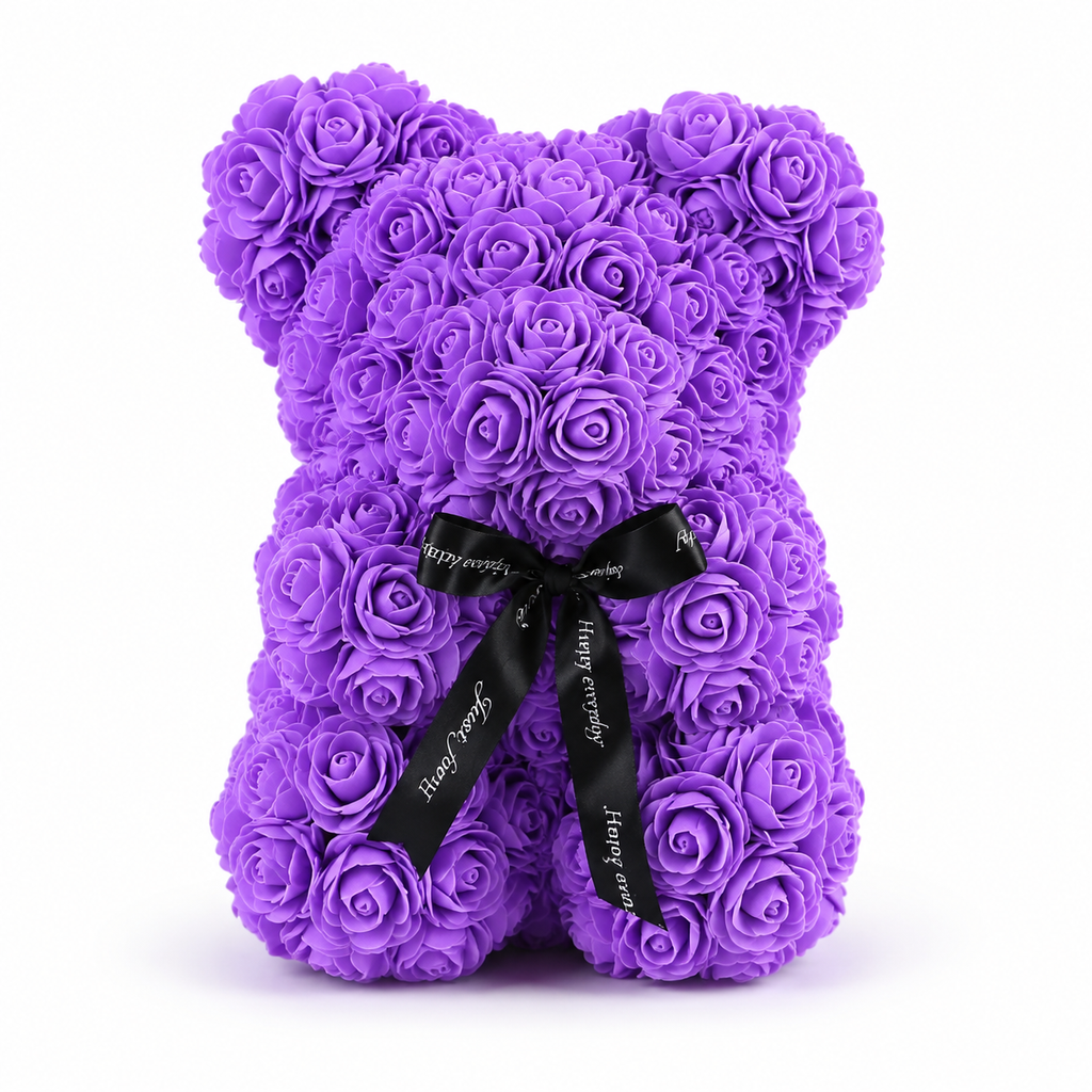 Rozenbeer knuffel met strik Valentijnsdag