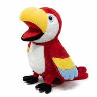 Kleurrijke papegaai handpop knuffel voor kinderen