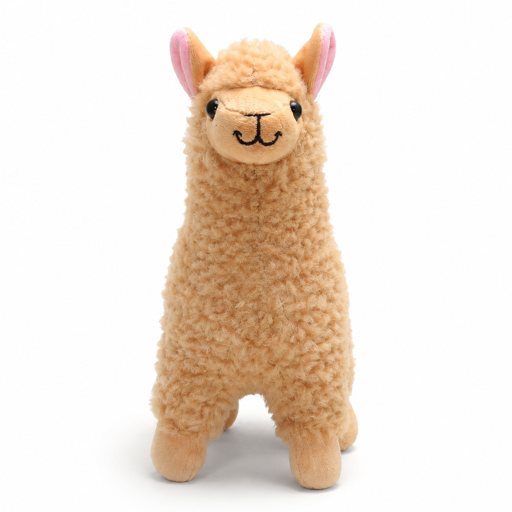 Alpaca knuffel met lange krullende vacht