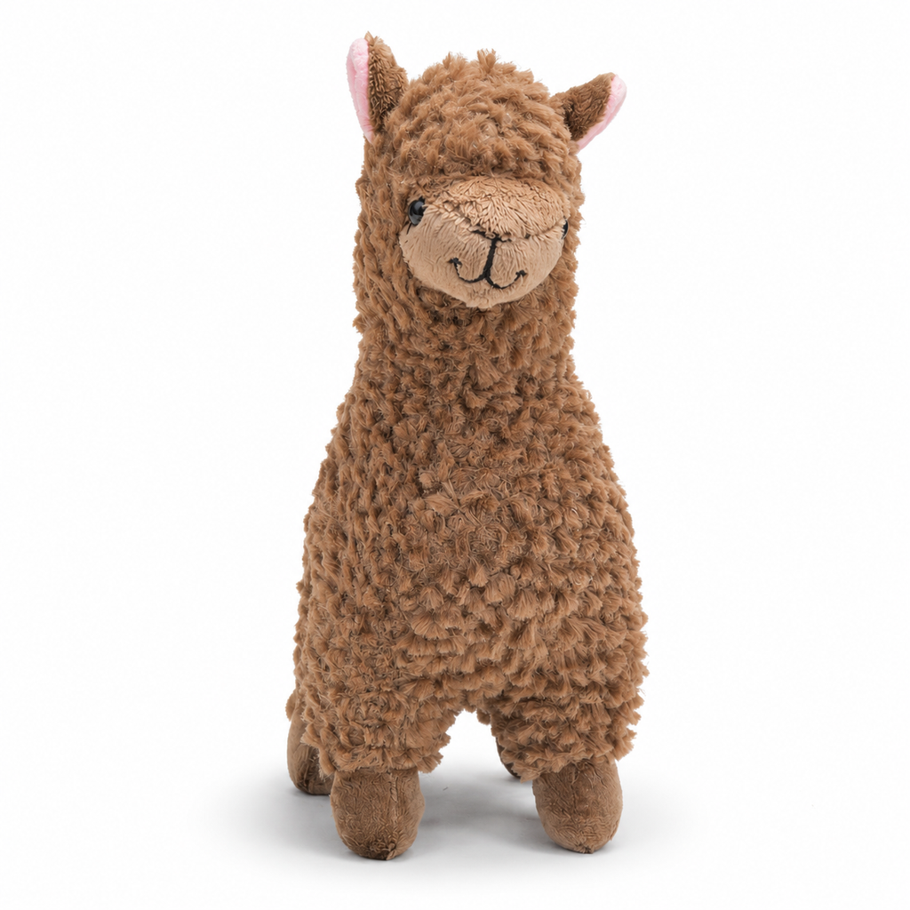 Alpaca knuffel met lange krullende vacht
