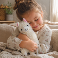 Alpaca knuffel met lange krullende vacht