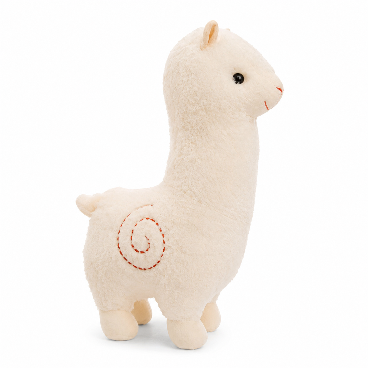 Knuffelige rode alpaca knuffel 28 cm