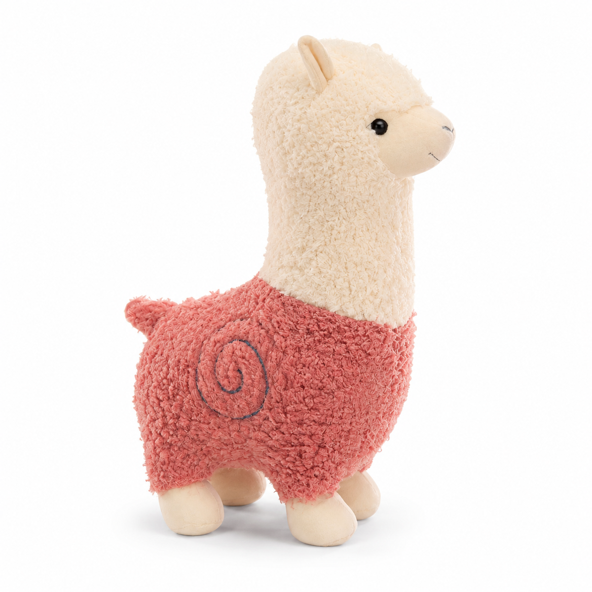 Knuffelige rode alpaca knuffel 28 cm