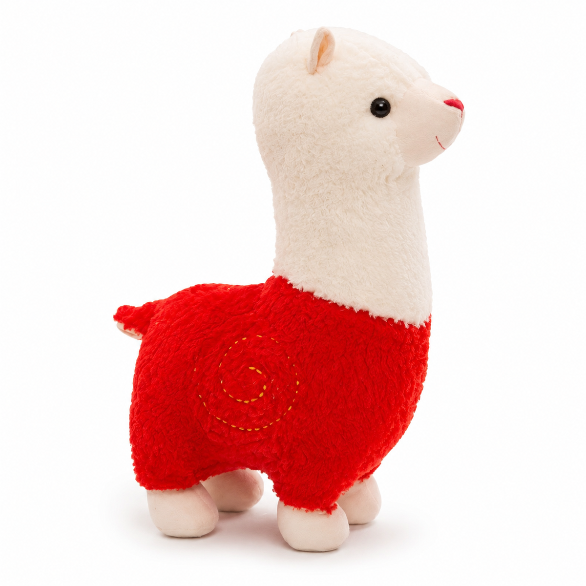 Knuffelige rode alpaca knuffel 28 cm