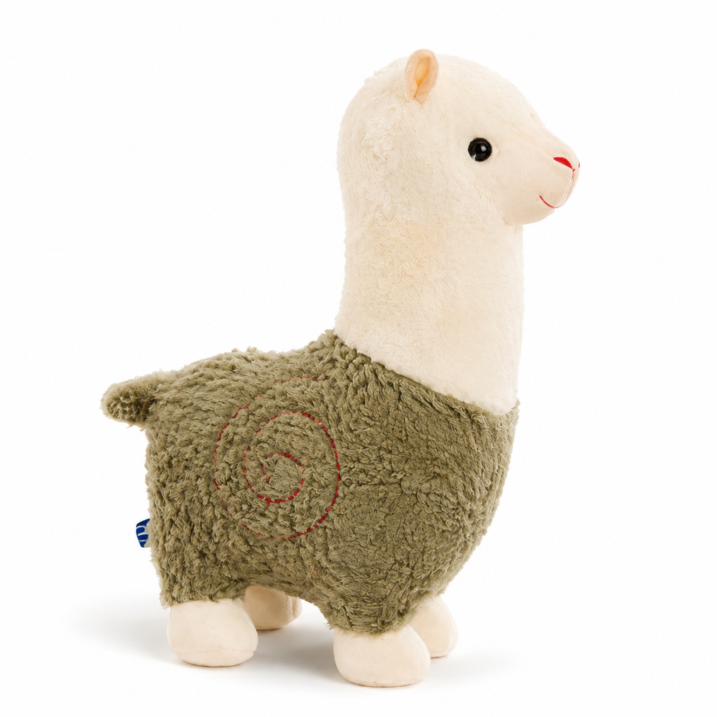 Knuffelige rode alpaca knuffel 28 cm