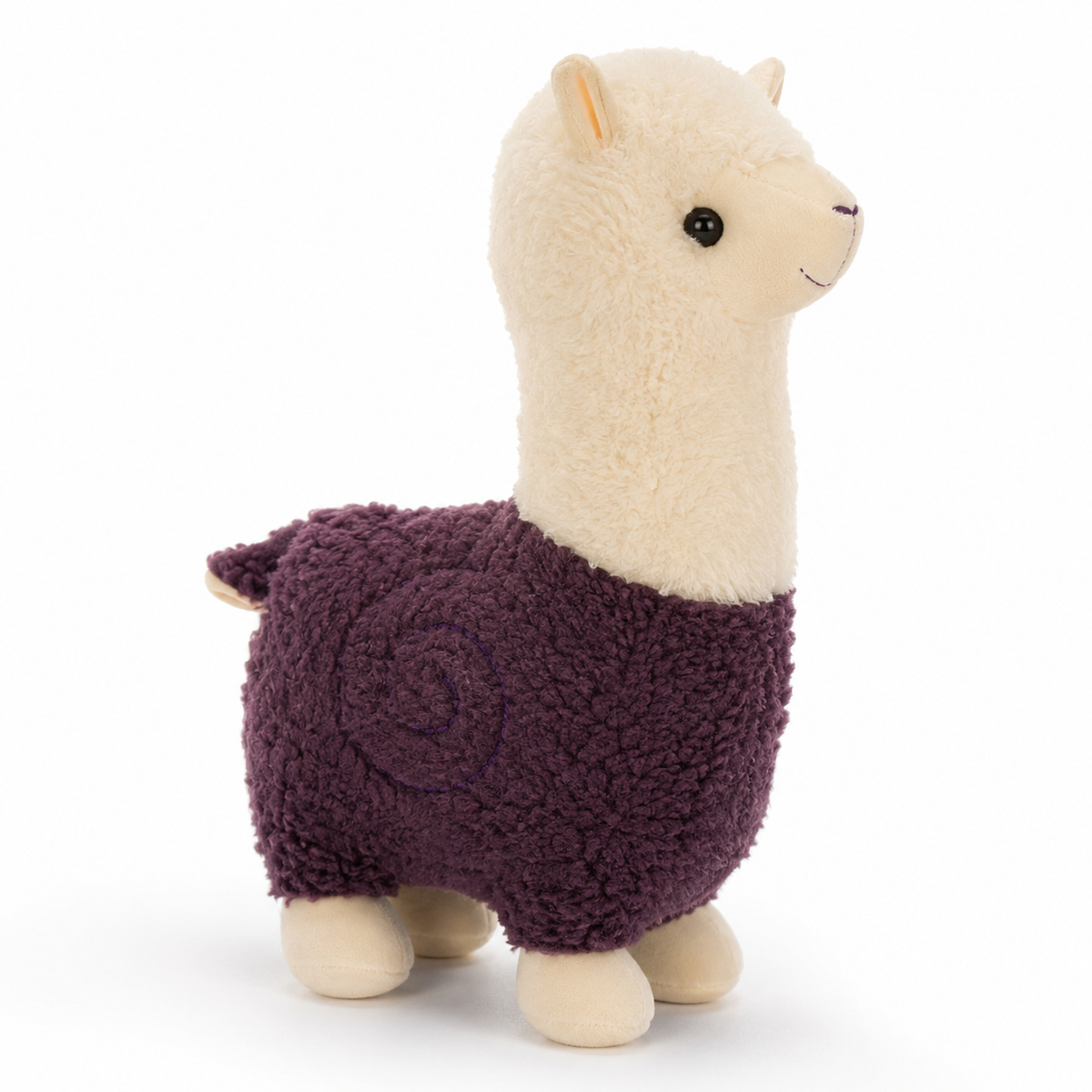 Knuffelige rode alpaca knuffel 28 cm