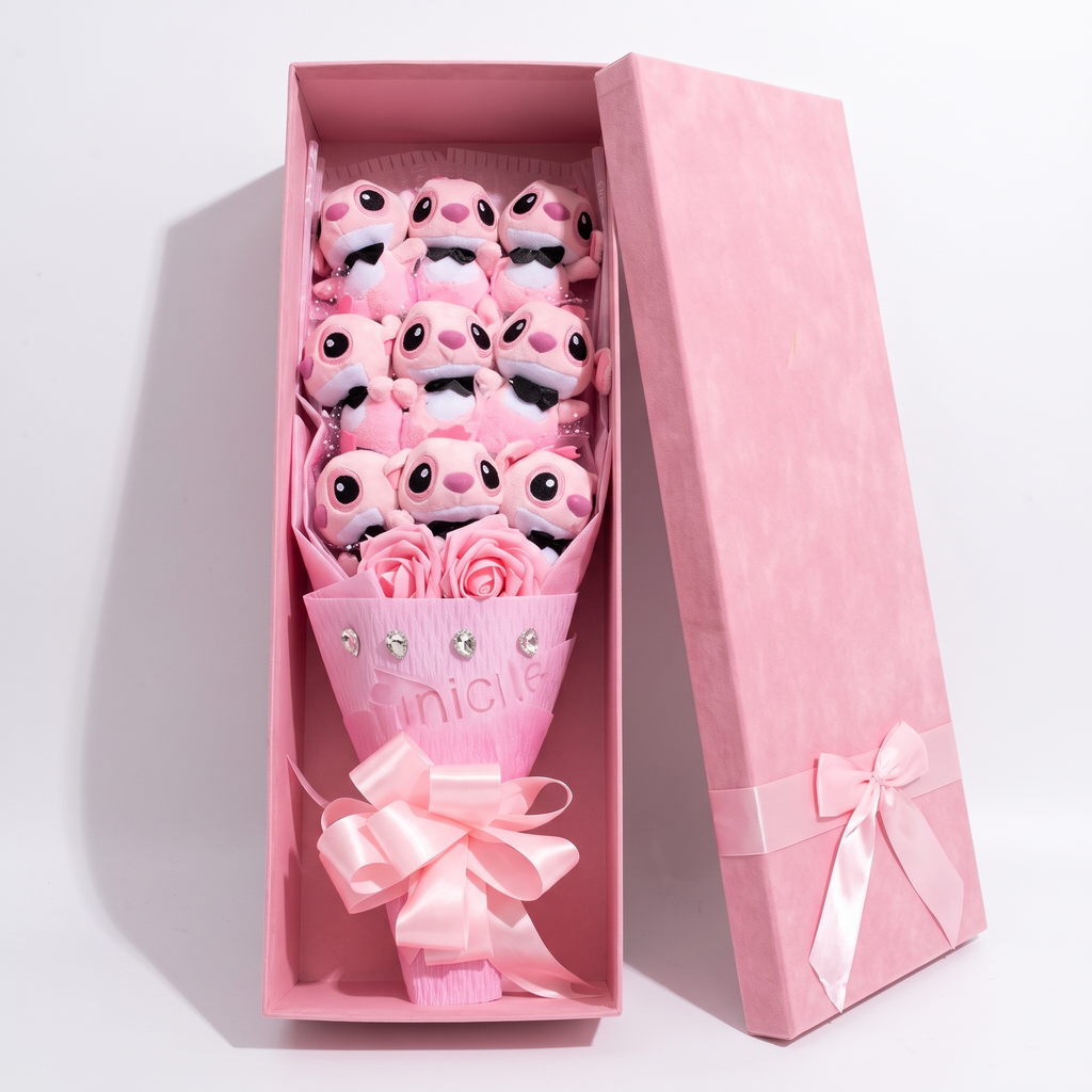 Angel knuffel romantisch boeket 9 stuks
