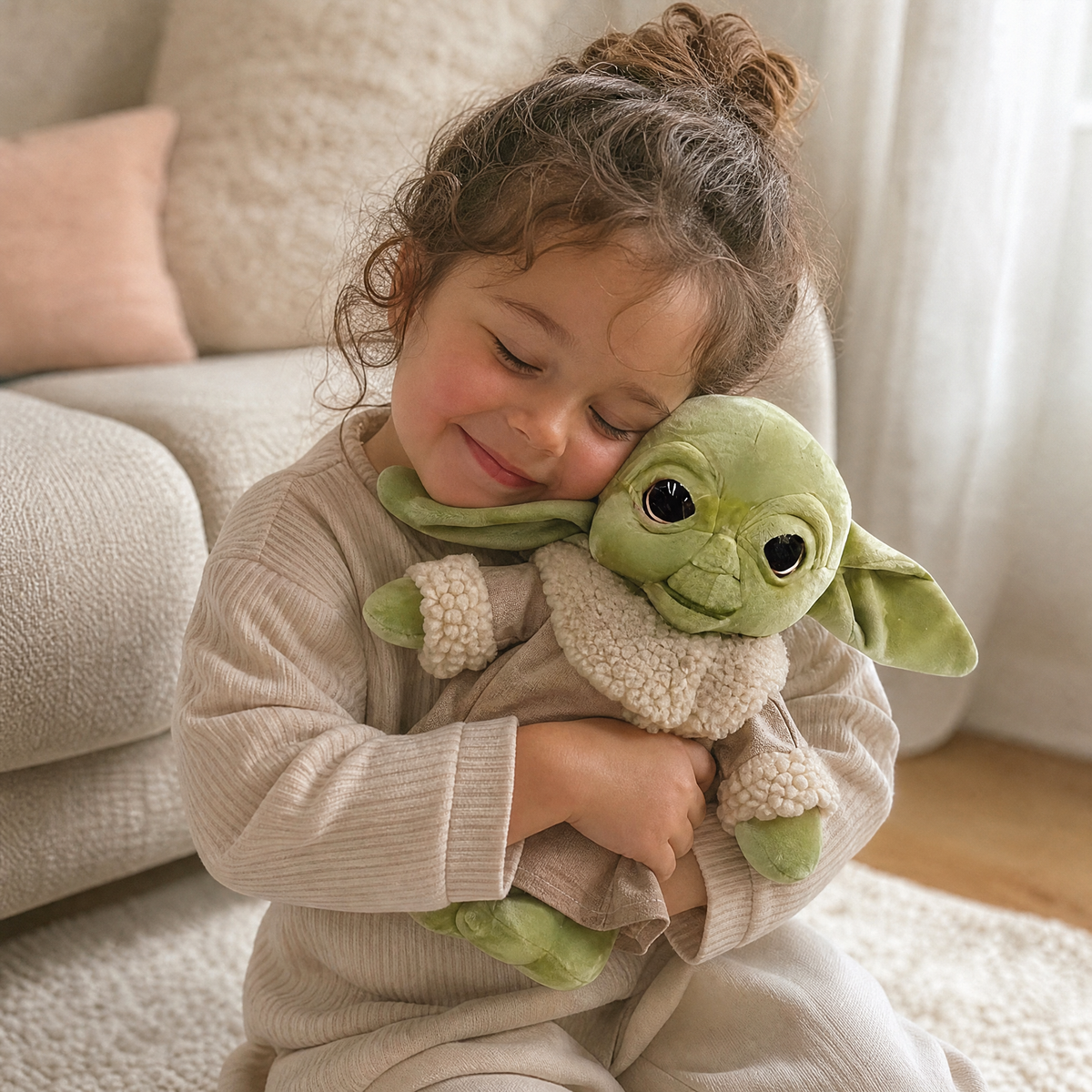 Baby Yoda knuffel met mantel
