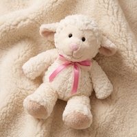 Wit schaap knuffel warmwaterkruik om op te warmen