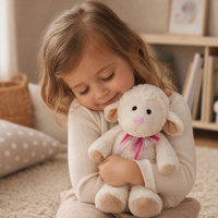 Wit schaap knuffel warmwaterkruik om op te warmen